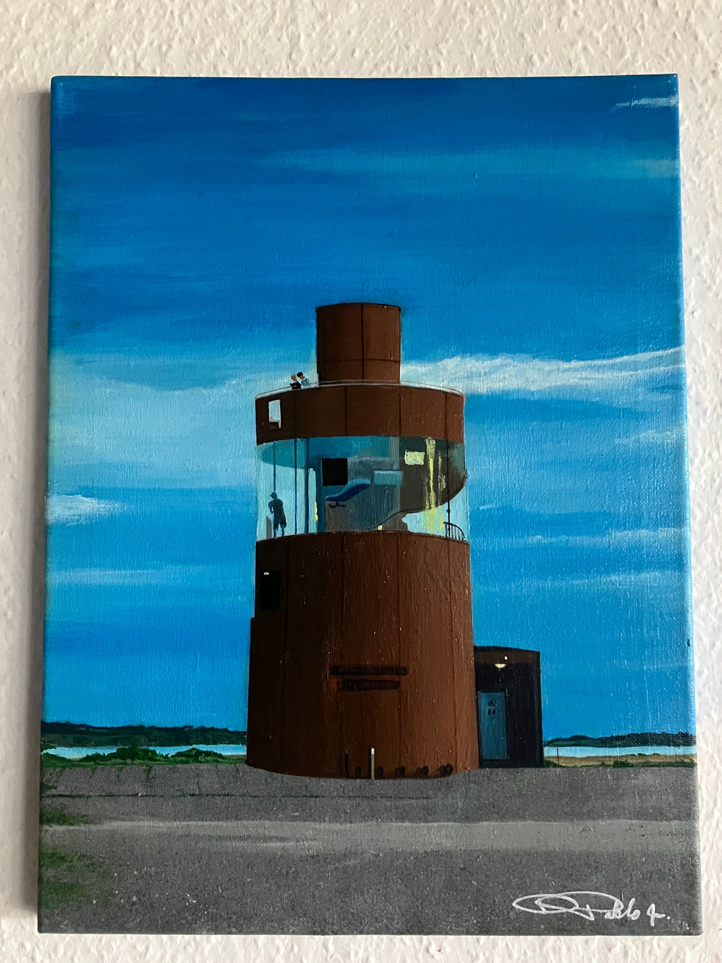Touristical Moments at Oddesundtårnet Thyholm 30x40 cm Acrylic