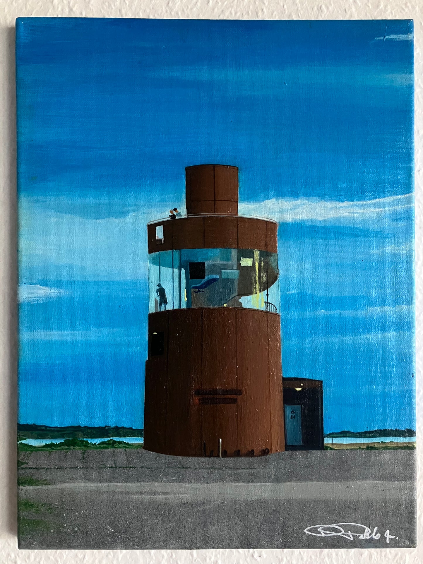 Touristical Moments at Oddesundtårnet Thyholm 30x40 cm Acrylic