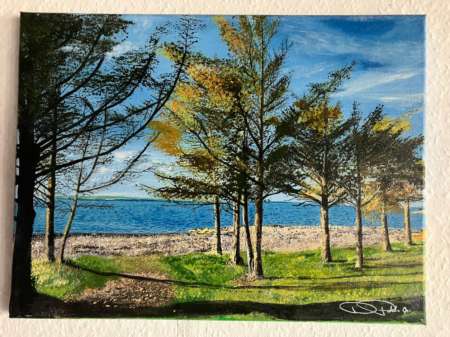 Oddessund Nord - Søvej- Thyholm Sea overview 40x30 cm Acrylic