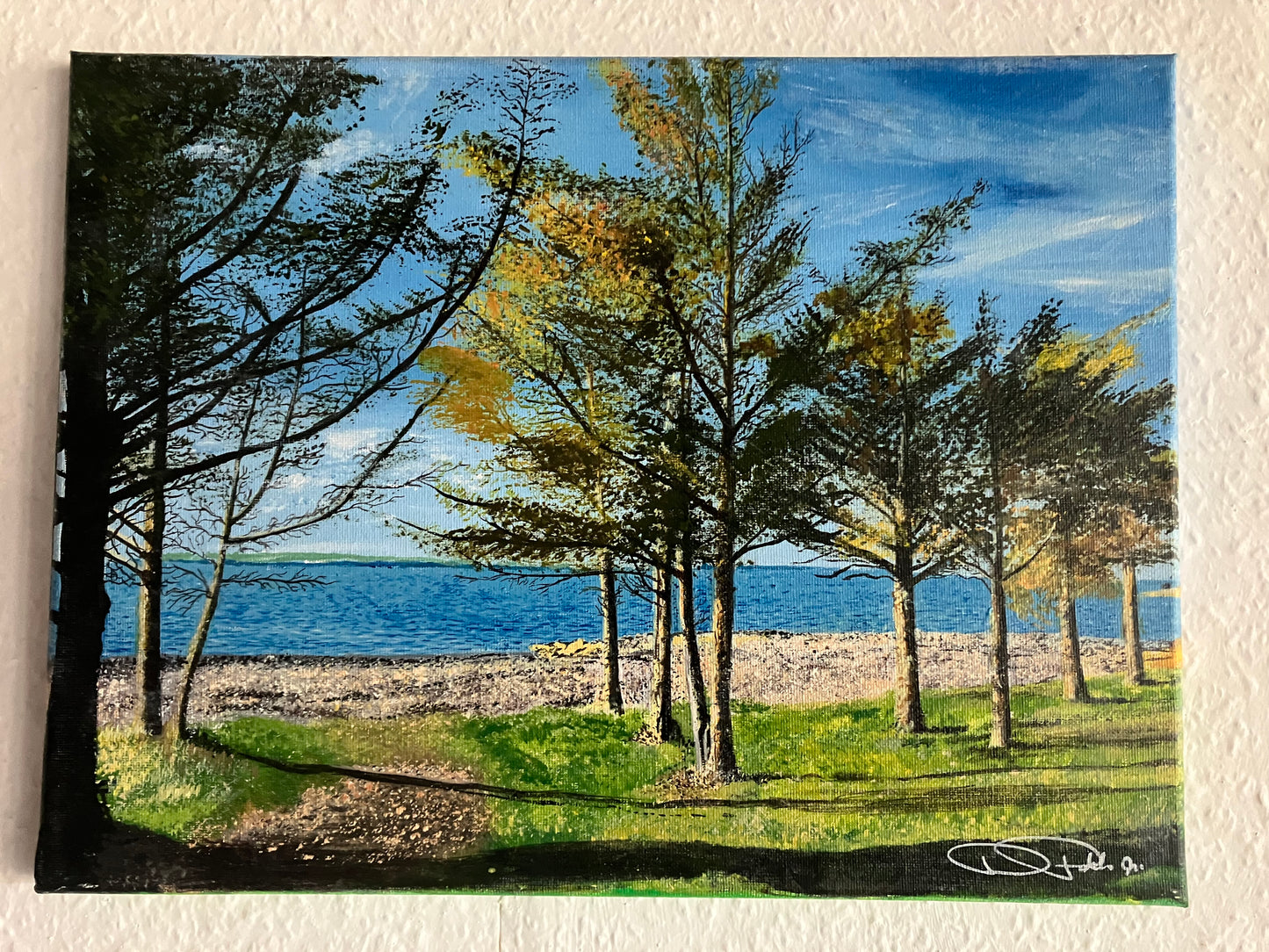 Oddessund Nord - Søvej- Thyholm Sea overview 40x30 cm Acrylic