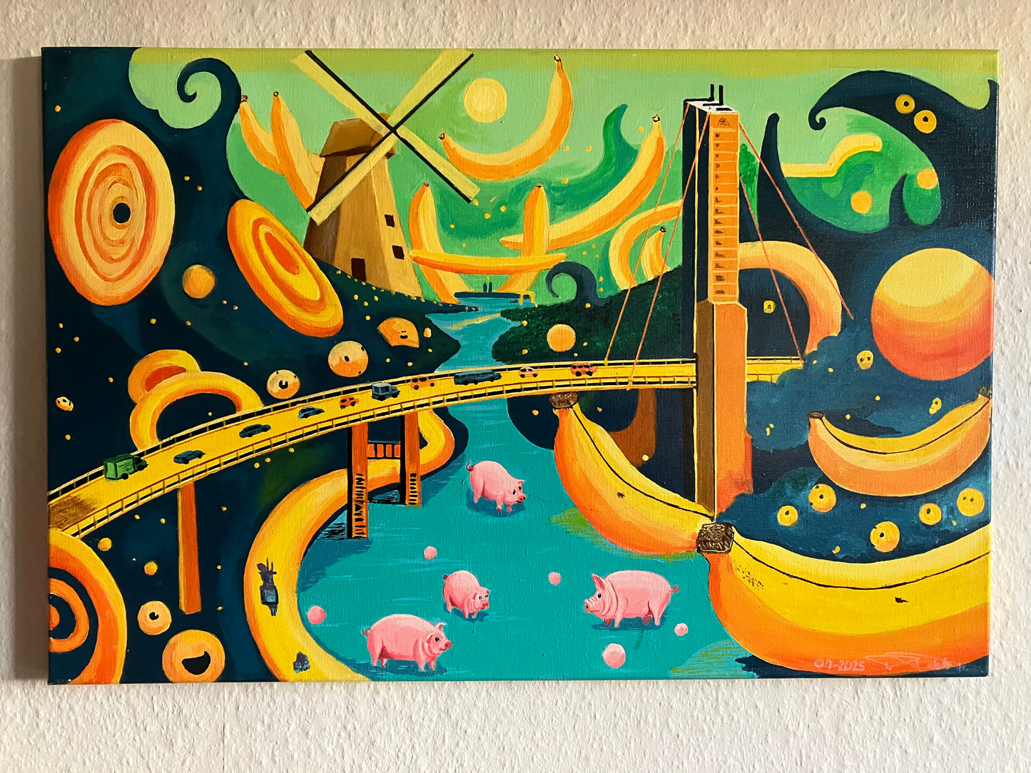 Pigs in Wonderland -Banana World - 60 cm x 40 cm