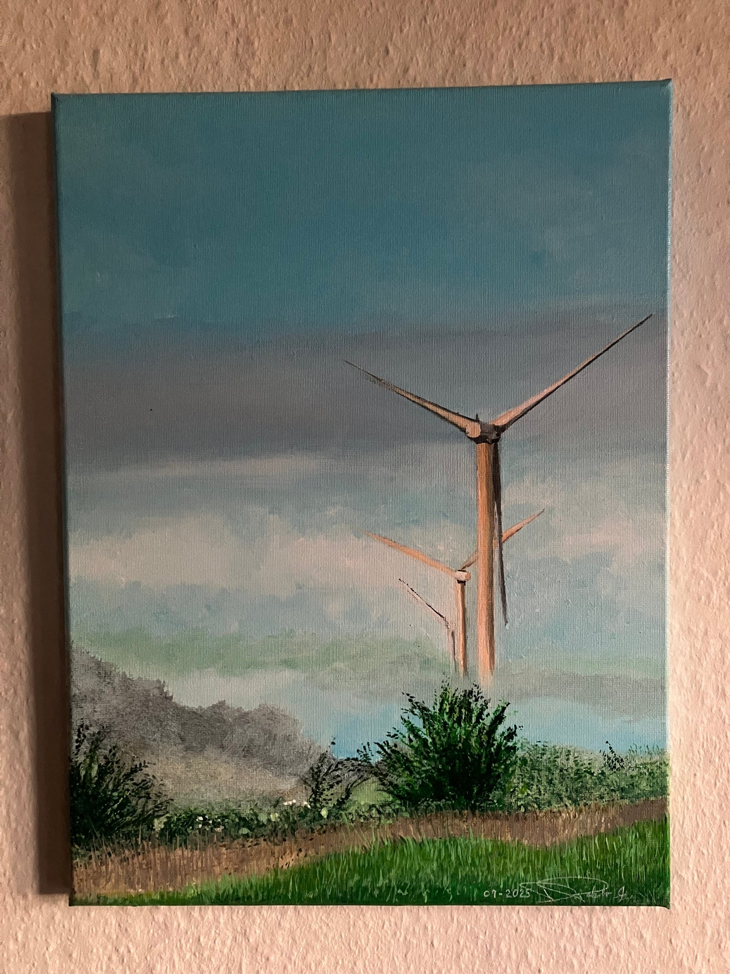 Vindmølle #2 30 cm x 40 cm