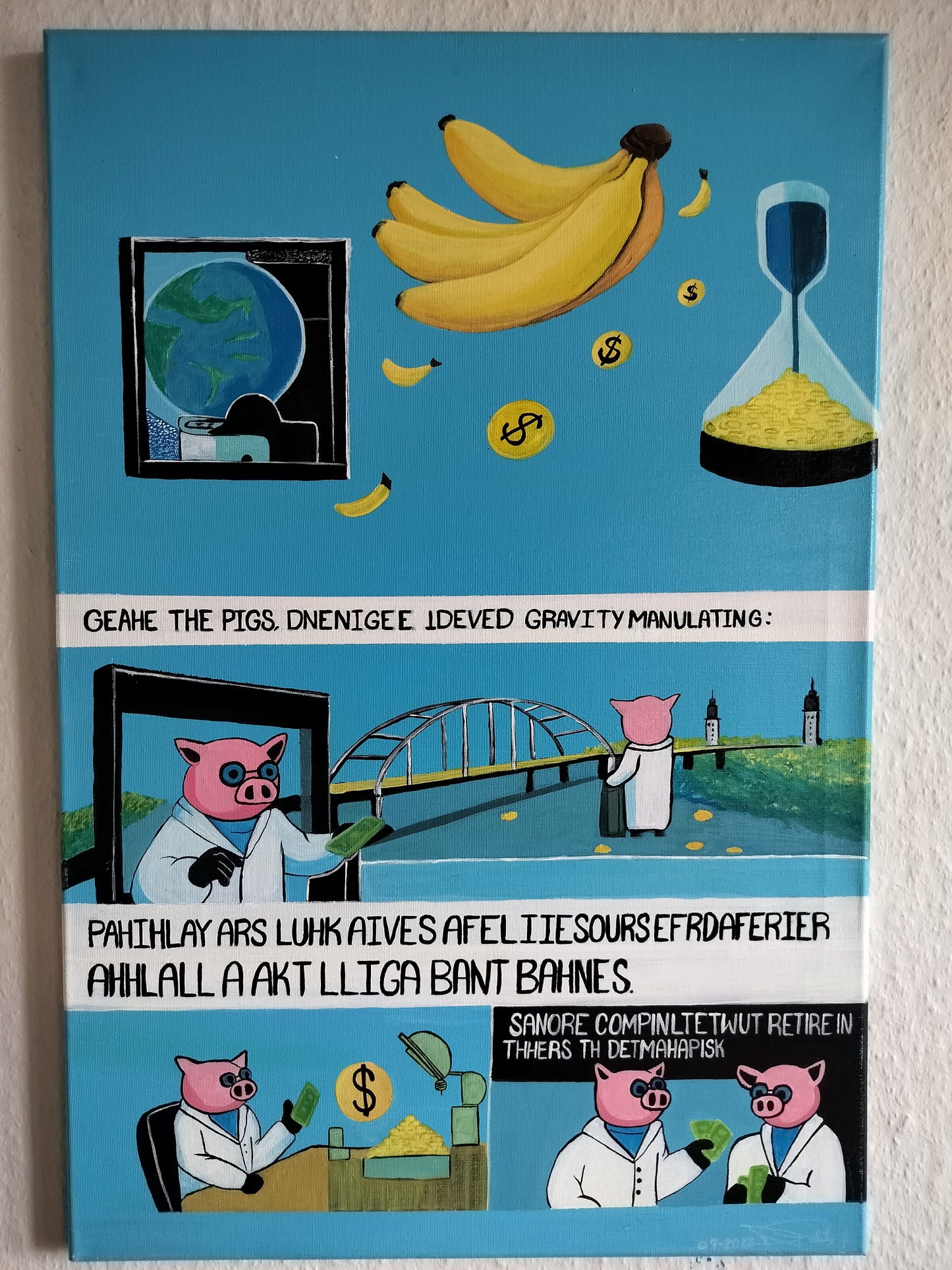 Pigs in Wonderland -Gravity - 40 cm x 60 cm