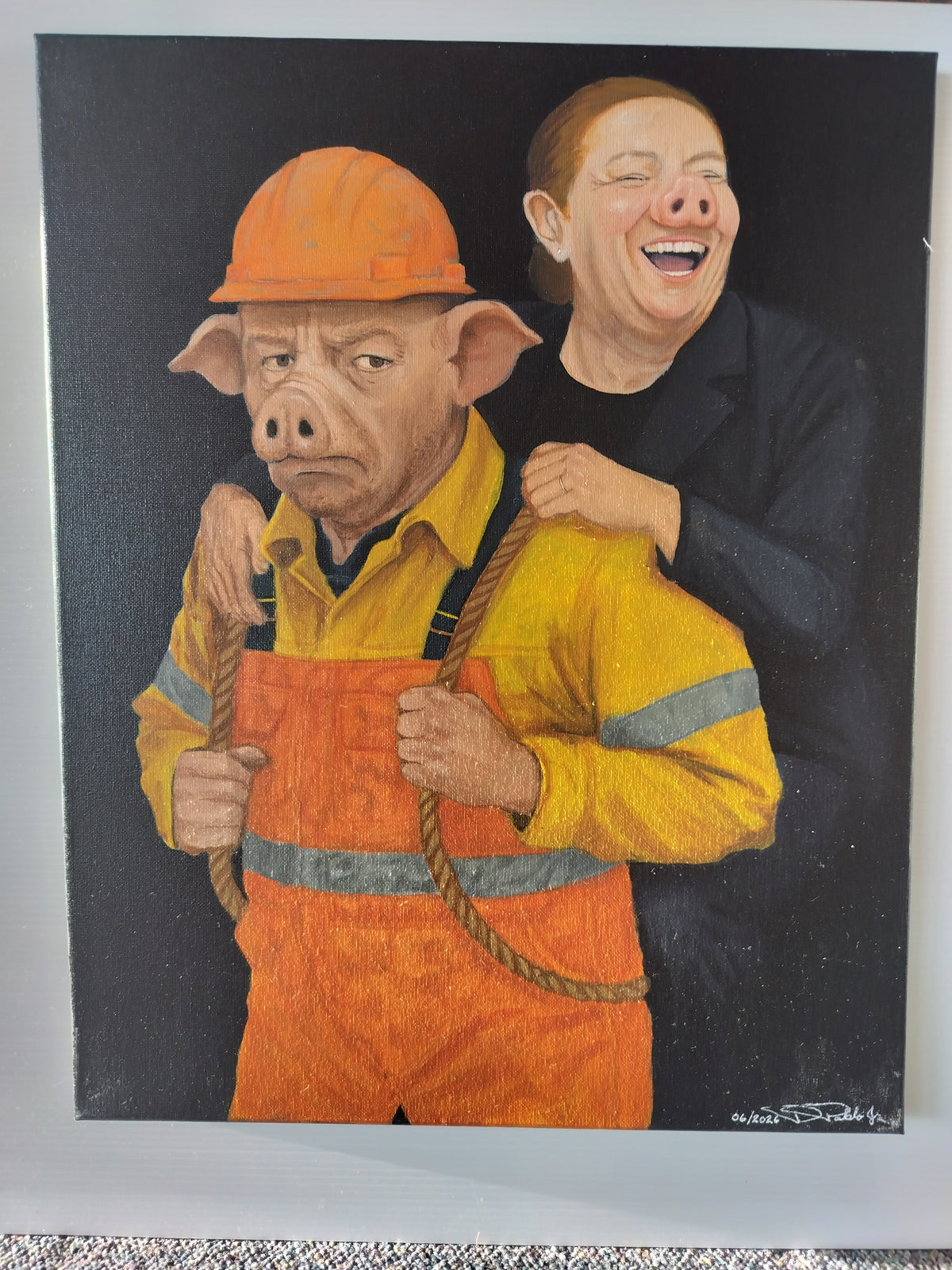 Pigs Election #4 40cm x 50cm