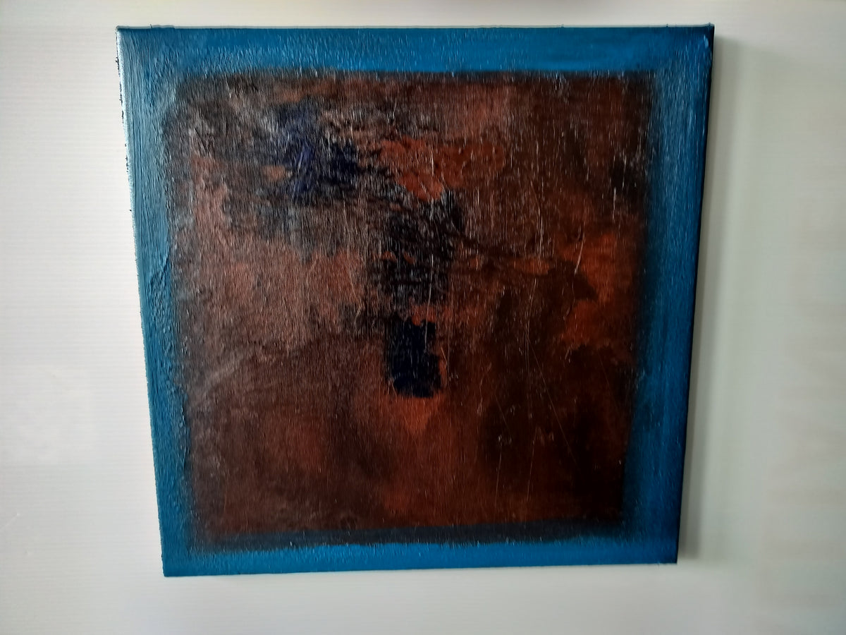 Framed Marxism in Blue Intervals - Abstract #3 40cm x 40cm