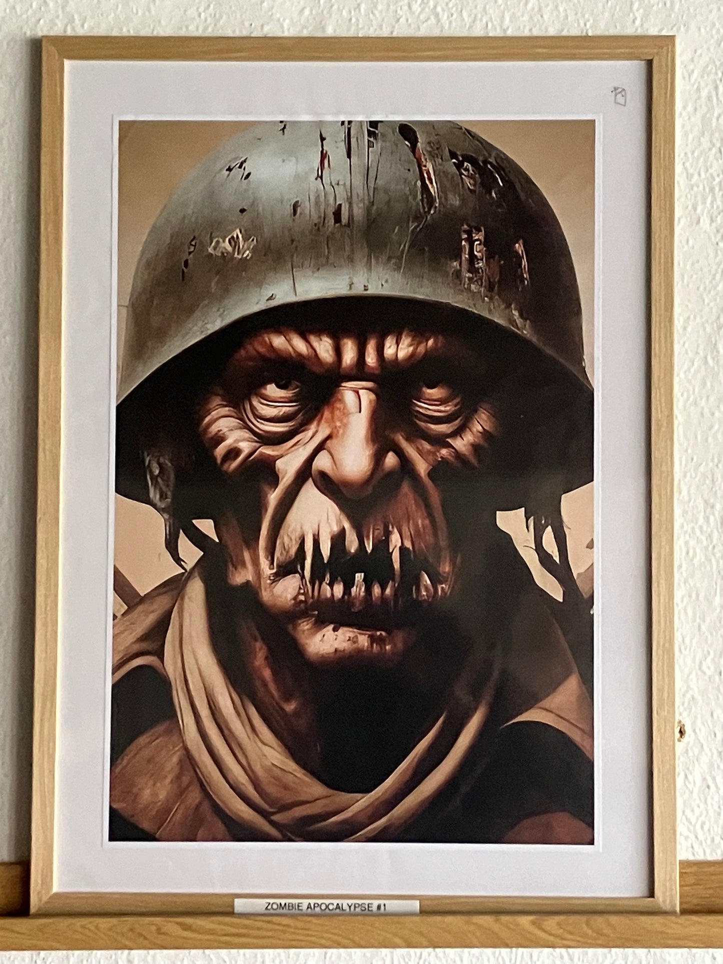 Zombie Apocalypse #1 Printed Framed Canvas Painting