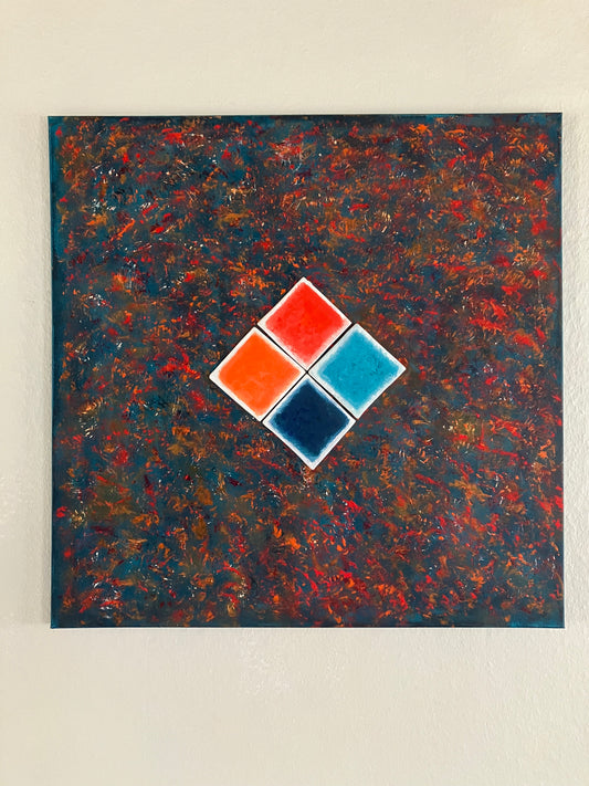 Martian Circuit #4 Starry Cosmic Night    79 cm x 80 cm