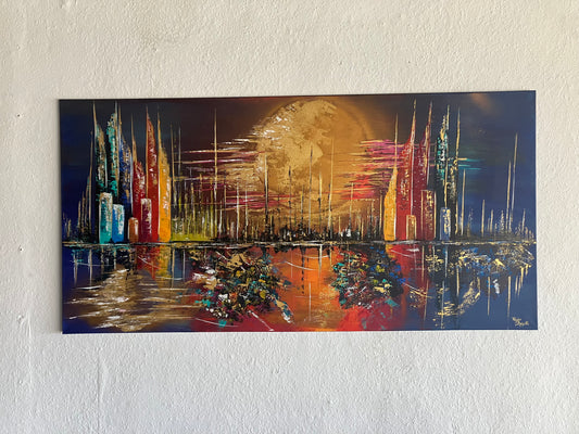 Skyline Abu Dhabi    140x70 cm
