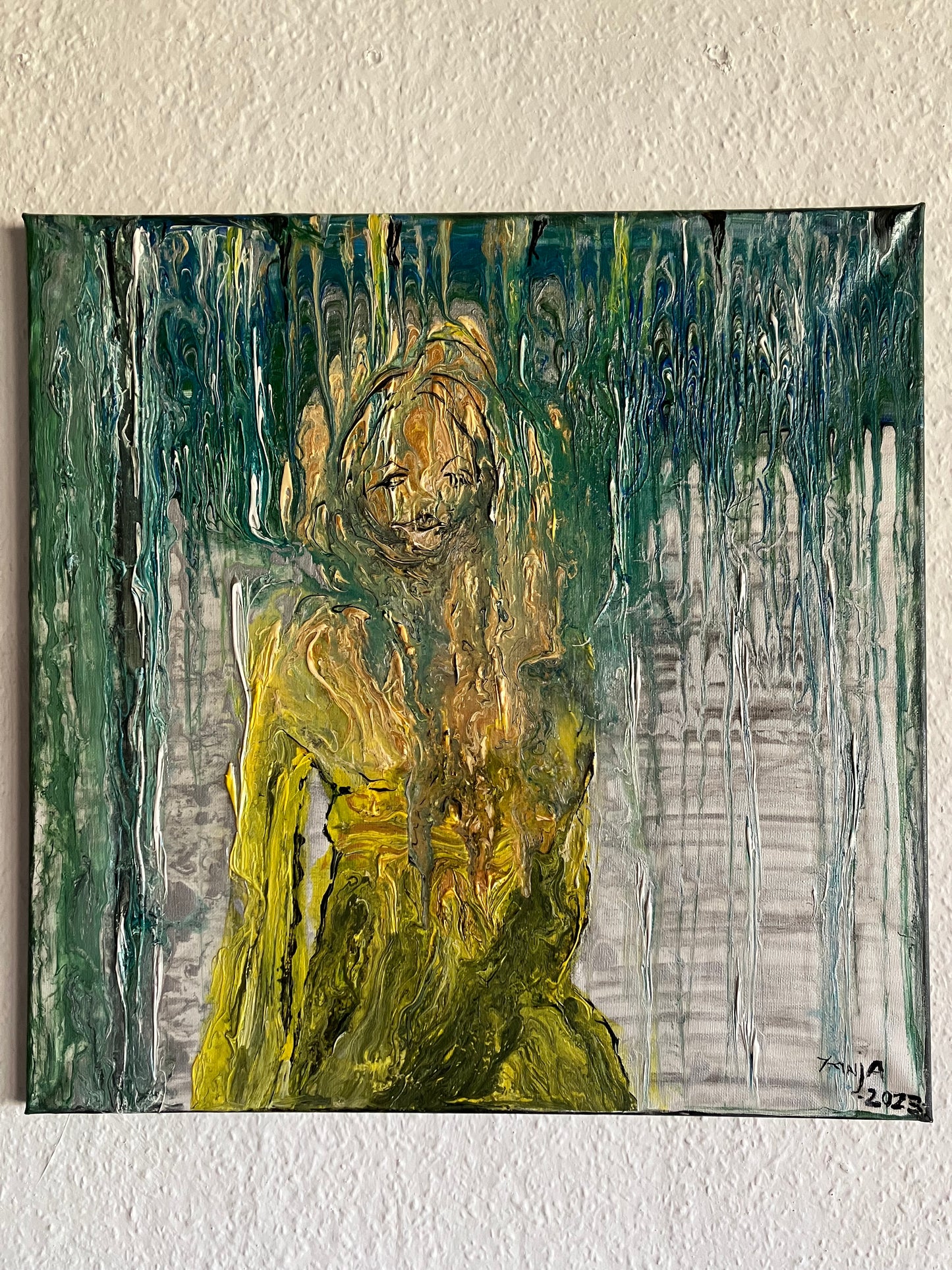 Woman in Raining