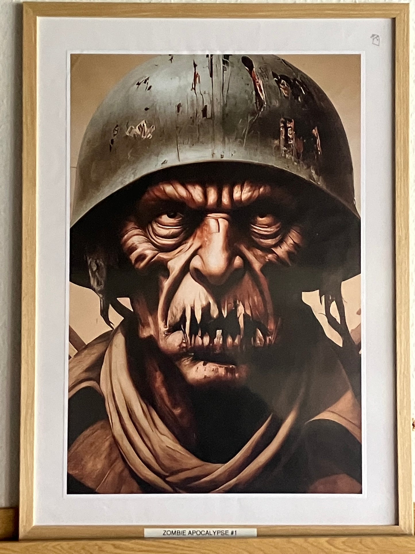 Zombie Apocalypse #1 Printed Framed Canvas Painting