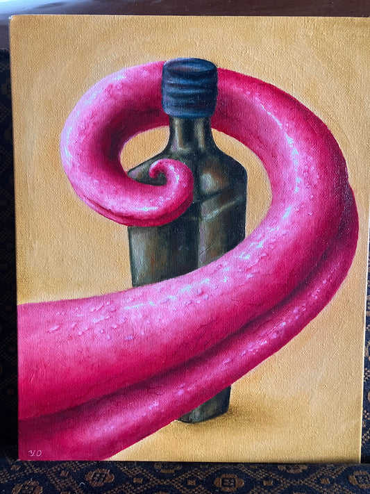 “Morgens virkelighed" 24 cm x 30 cm 
olie på lærred 
2025