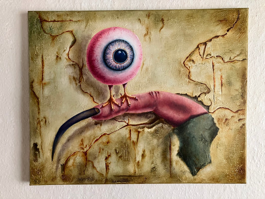 “Bare rolig jeg holder oje med dig" 40 cm x 50 cm