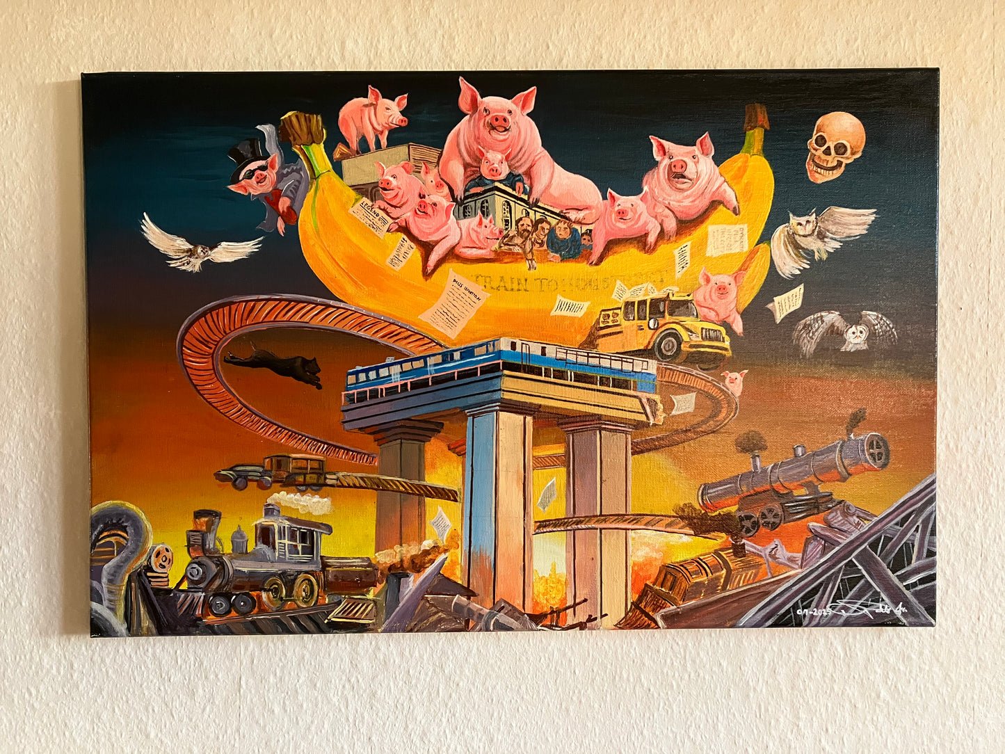 Pigs in Wonderland 
- Dynasty - 60 cm x 40 cm