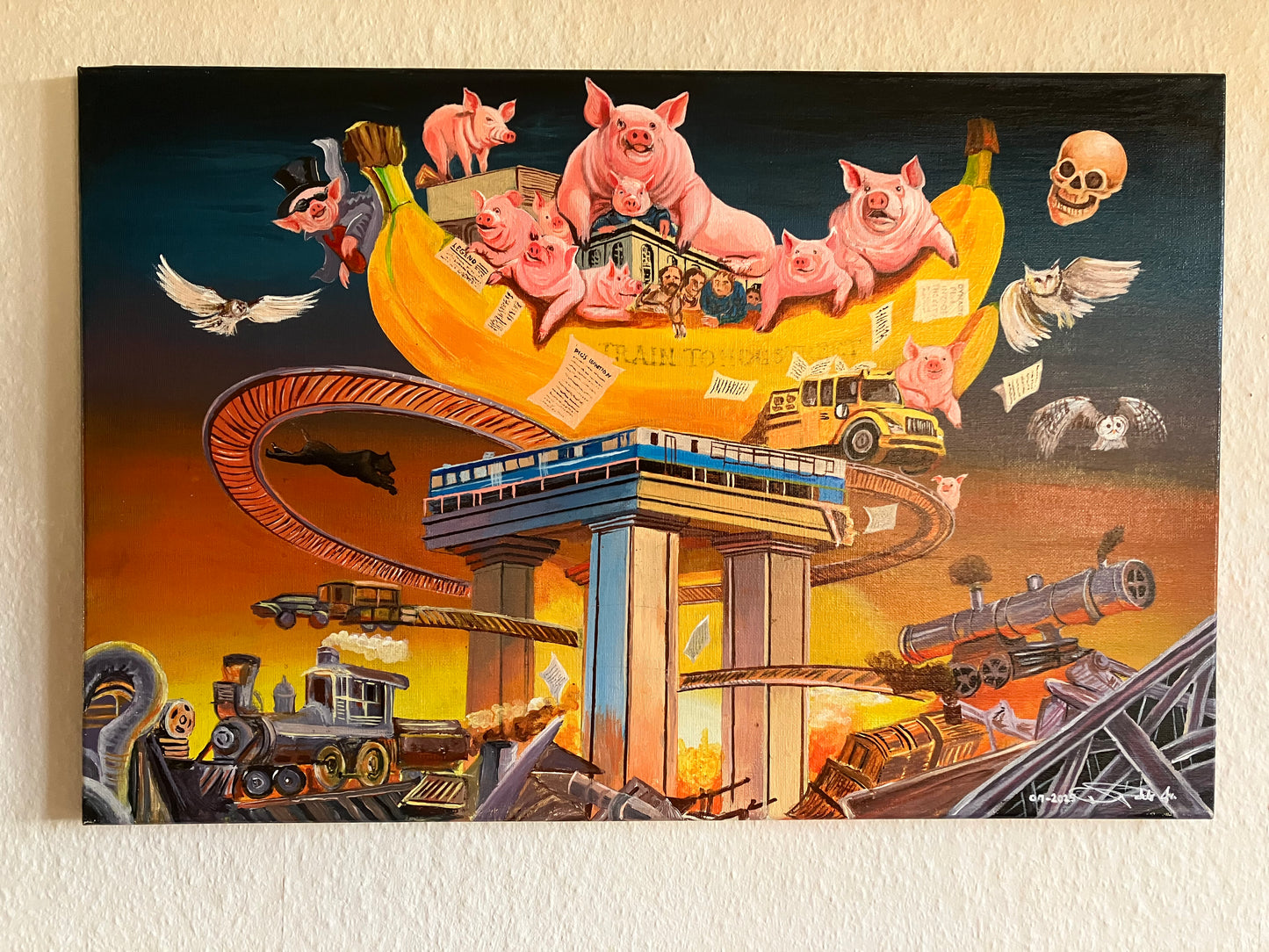 Pigs in Wonderland 
- Dynasty - 60 cm x 40 cm