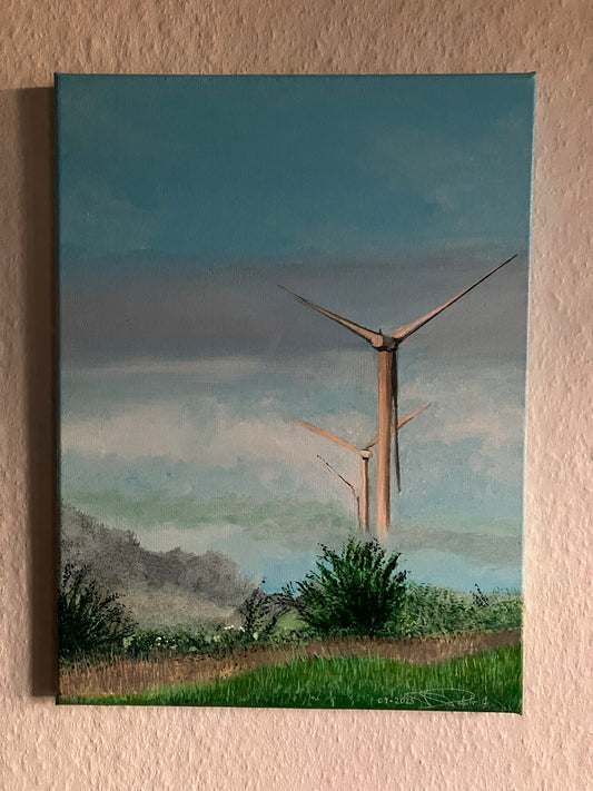 Vindmølle #2                                  30 cm x 40 cm