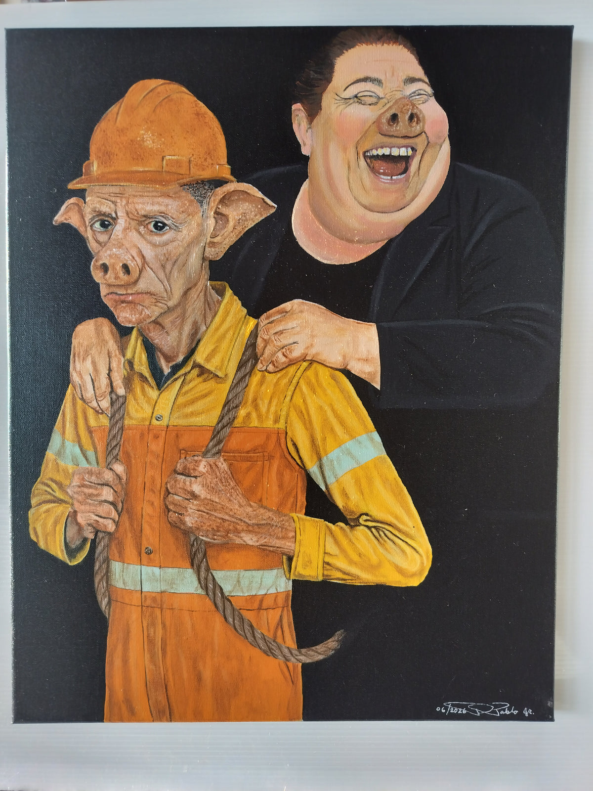 Pigs Election 2#   40cm x 50cm