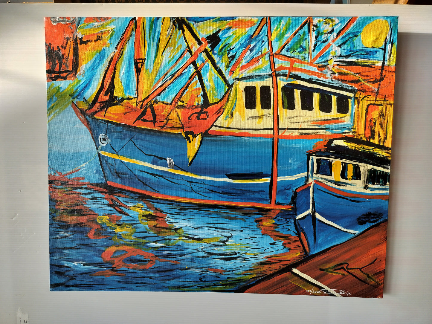 Oddesund Nord Havn Skib 55cm x 45 cm