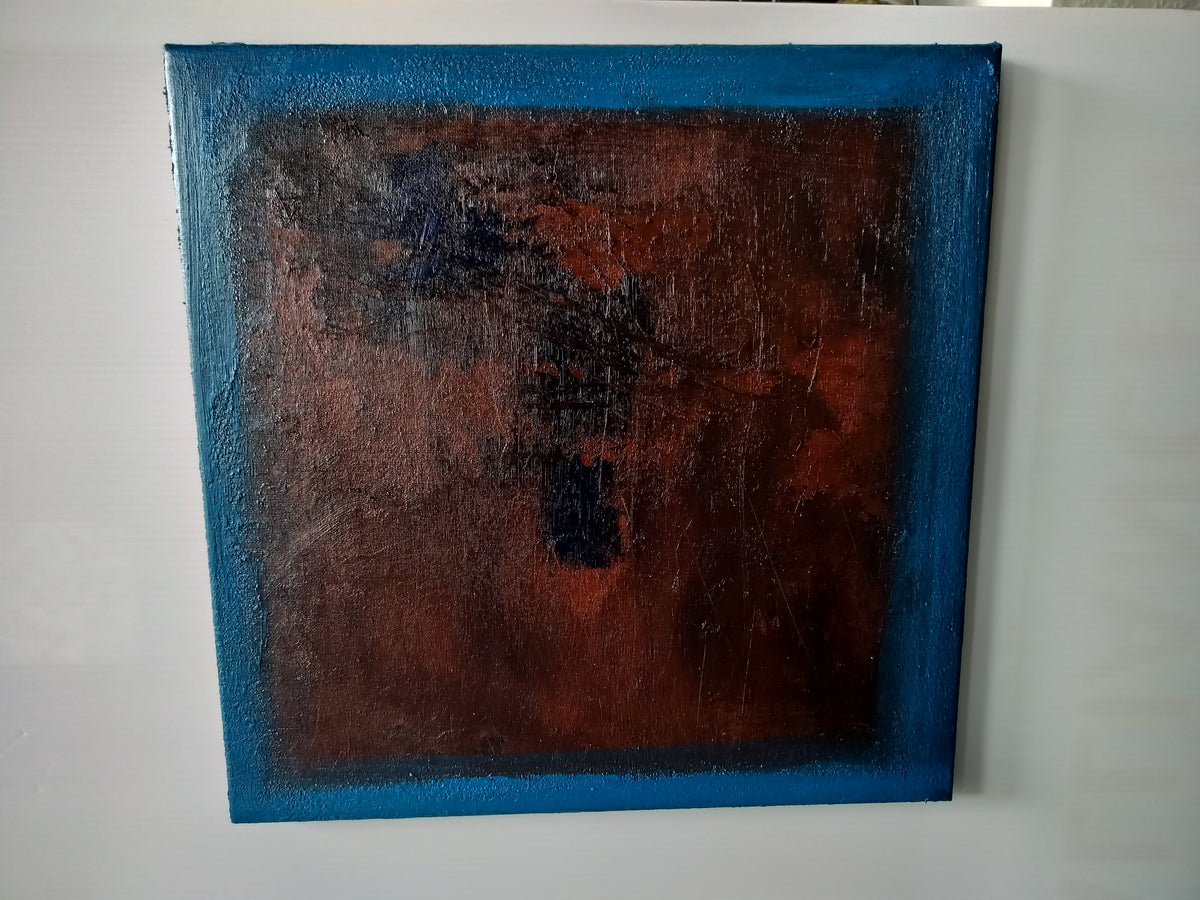 Framed Marxism in Blue Intervals - Abstract #3    40cm x 40cm