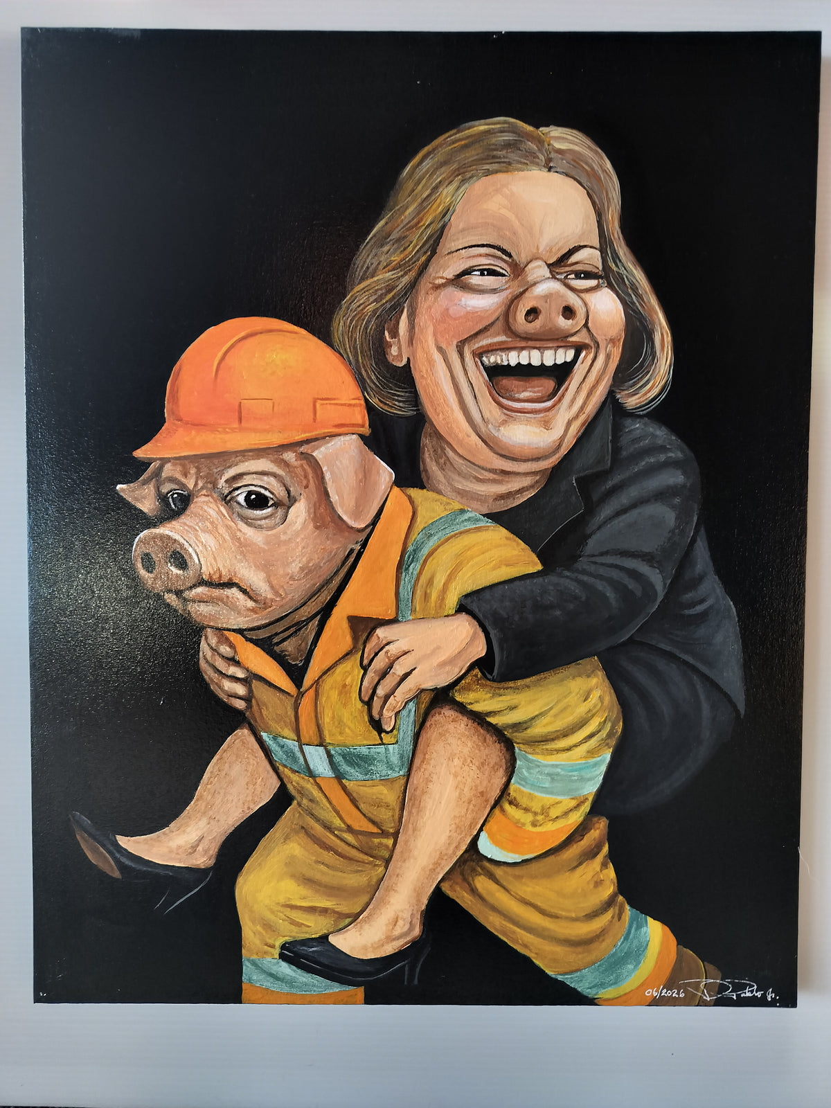 Pigs Election #9  40cm x 50cm