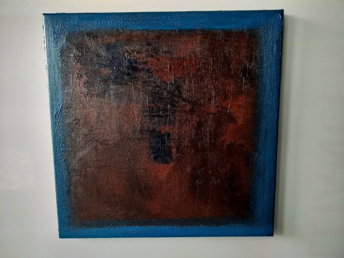 Framed Marxism in Blue Intervals - Abstract #3    40cm x 40cm
